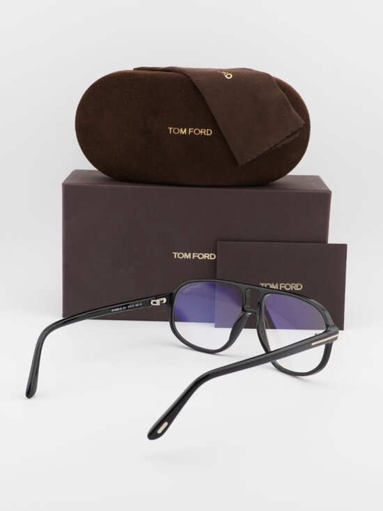 Tom Ford FT6082-B 001 Aviator Eyeglasses 57mm - Black / Blue Light Block main image 6